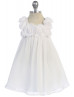 Chiffon Knee Length Flower Girl Dress With Rosebuds